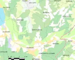 Saint-Ferréol et les communes voisines.