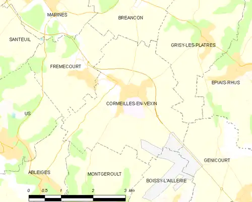 Carte de la commune.