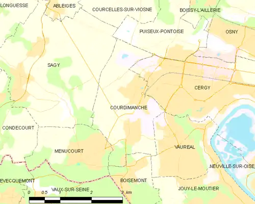 Carte de la commune.