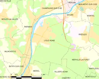 Carte de la commune.