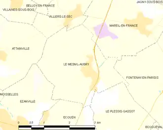 Carte de la commune.