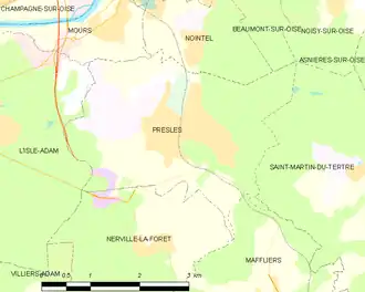 Carte de la commune.