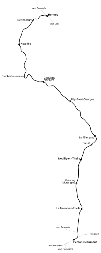 Voir la carte de la ligne.