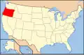 Carte montrant l'Oregon