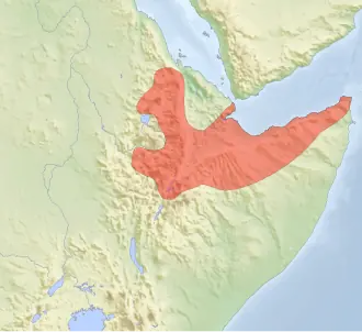 Le sultanat d'Adal vers 1530.