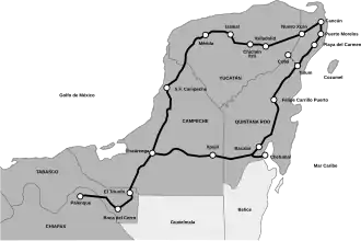 Voir la carte de la ligne.