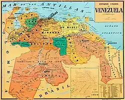 Description de l'image Mapa de los Estados Unidos de Venezuela.jpg.