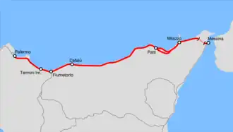 Voir la carte de la ligne.