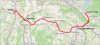 Image illustrative de l’article Ligne de Côme à Varèse