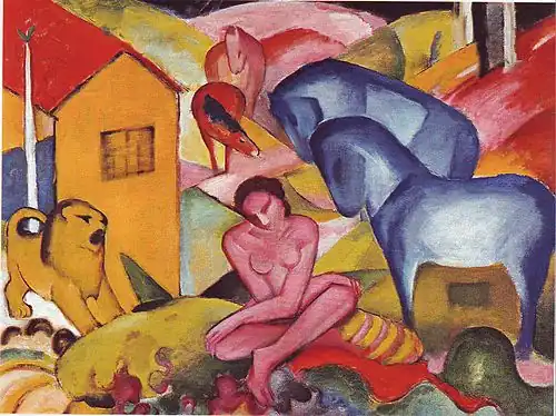 Der Traum (Le Rêve), 1912, huile sur toile (136&nbsp;×&nbsp;101&nbsp;cm), musée Thyssen-Bornemisza (Madrid).