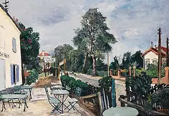 Marcel Leprin, La terrasse à Villiers-le-Bel, 1927.