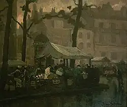 Marché Ste CatherineHuile sur toile1925-1930