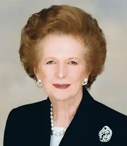 Margaret Thatcher, chimiste, avocate et Première ministre britannique entre 1979 et 1990.