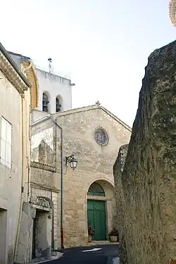 La façade de l'église...