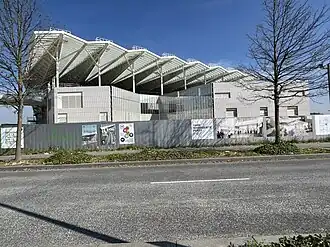 La gare aérienne Polytechnique en construction en avril 2025.