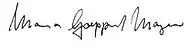 Signature de Maria Goeppert-Mayer