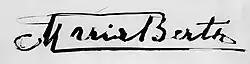 Signature de Marie Berthe de Rohan(de) Maria Bertha von Rohan