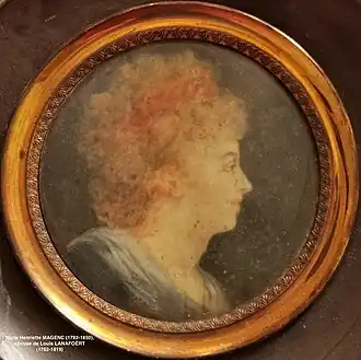Marie Henriette Magenc (1782-1850), épouse Lanafoërt, tante d'Alexandre Magenc, quinquisaïeul de Christophe Chapelain L'officier. Collection Chapelain L'officier.