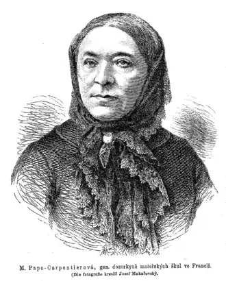Dessin représentant Marie-Pape Carpentier.