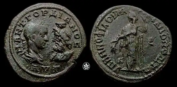 Monnaie de Marcianopolis, Gordien&nbsp;III et Sarapis.