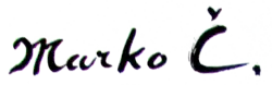 signature de Marko Čelebonović