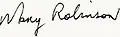 Signature de Mary RobinsonMáire Mhic Róibín