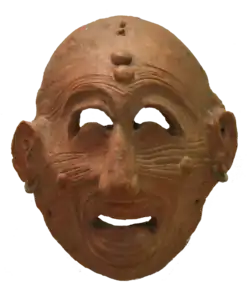 Masque provenant de Carthage au département des antiquités orientales du musée du Louvre, fin du VIIe-début du VIe&nbsp;siècle&nbsp;av. J.-C.