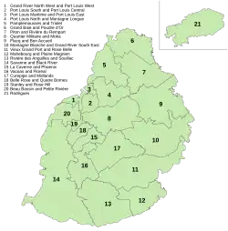 Carte figurant les différentes circonscriptions.