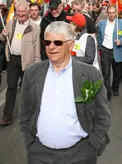 Trois députés du groupe : (de gauche à droite) André Chassaigne, Maxime Gremetz et Patrick Braouezec.