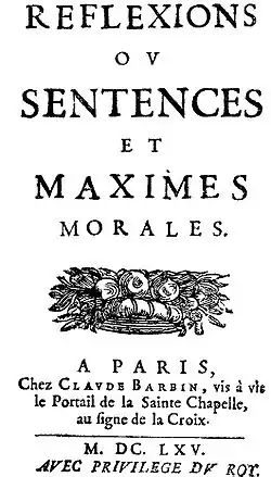 Image illustrative de l’article Réflexions ou sentences et maximes morales