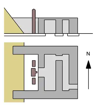Plan du temple funéraire.