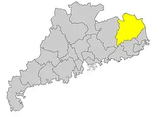 Localisation de Meizhou shì