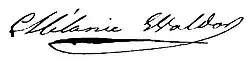 signature de Mélanie Waldor
