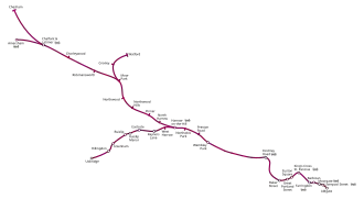 Voir la carte de la ligne.