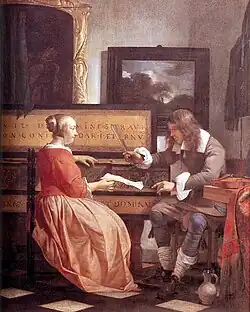 Leçon de musique, 1658-1660National Gallery, Londres