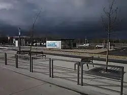 Le parking-relais de Woippy vu depuis la station du même nom sur la ligne A.