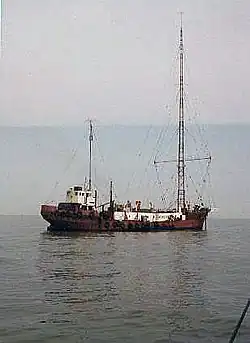 MV Mi Amigo, le premier bateau émetteur de Radio Caroline, (à partir de 1974).