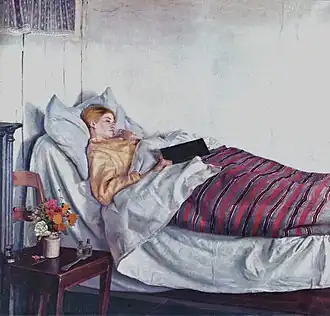 Michael Peter Ancher, La Jeune Fille malade, 1882, huile sur toile, 80 × 85 cm.