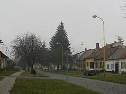 Une rue de Mikulcice.