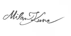 signature de Milan Kunc&nbsp;