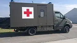 Véhicule sanitaire 6/2pl couchées léger 4x4 MB 516 de l'Armée suisse (2014)