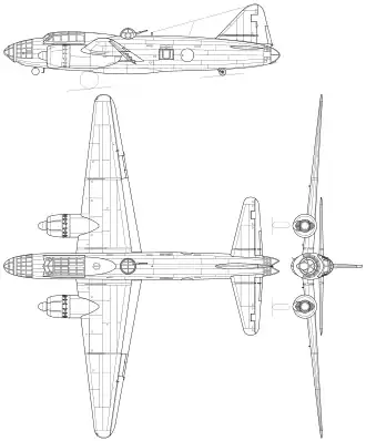 vue en plan de l’avion