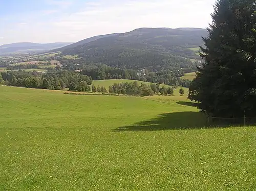 Paysage rural autour de Mladkov.