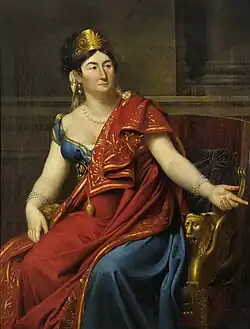 Mlle Raucourt dans son costume d'Agrippine dans Britannicus, 1812, bibliothèque-musée de la Comédie-Française