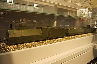 Maquette de train blindé de type O.