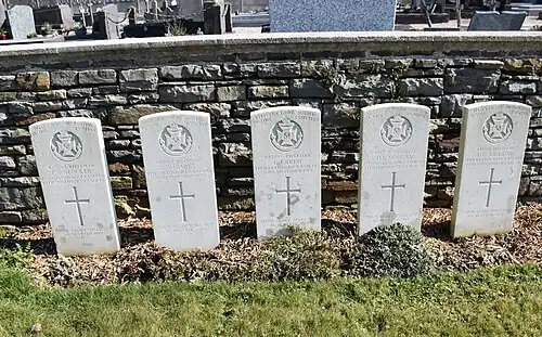 Tombes de soldats britanniques tombés en septembre 1917.