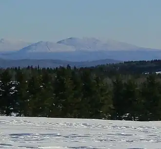 Vue du mont Pisgah, depuis le rang Saint-Joseph, à Nantes.