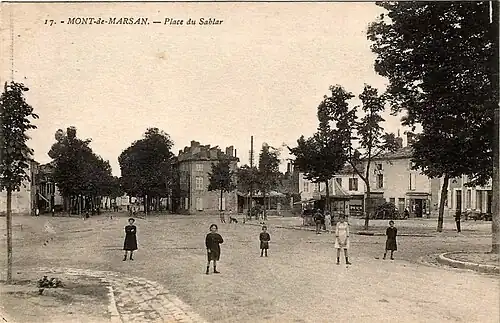 Photo ancienne de la place du Sablar.