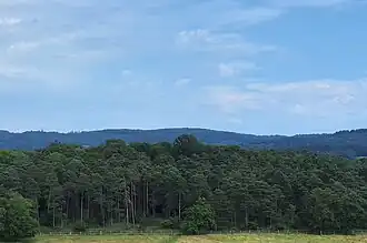 Le mont Février vu depuis la plaine bressane à Joudes.