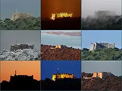 Le fort du Mont Alban au cours des saisons.